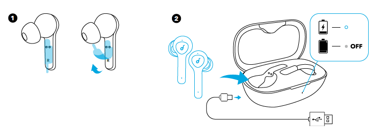 Soundcore Life P2 Wireless Earbuds-Charging